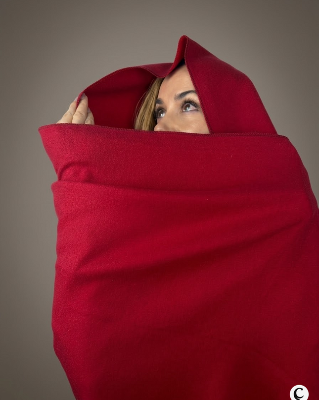 Szal "Berry Fusion Duo" w różu i czerwieni (175x64 cm)