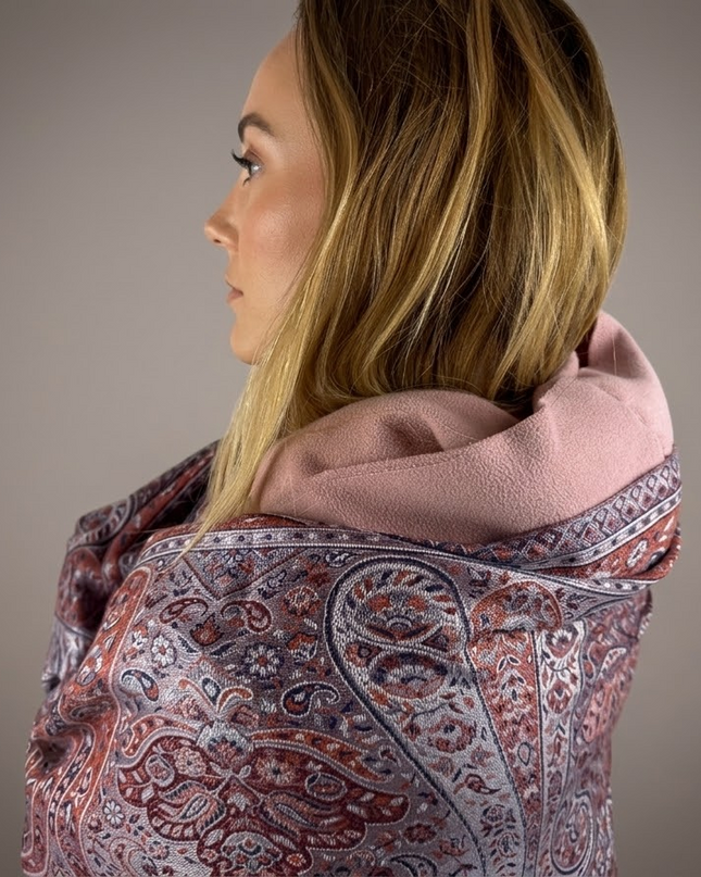 Szal "Orange Amber" w Stylu Boho Silver (210x70cm)