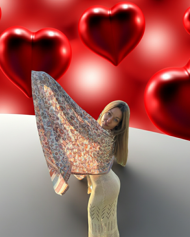 Szal "Kwiatowy Powiew Wiatru"