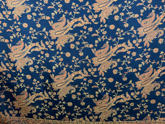 Chusta "Midnight gold" – królewski granat i złoto (210x70 cm)