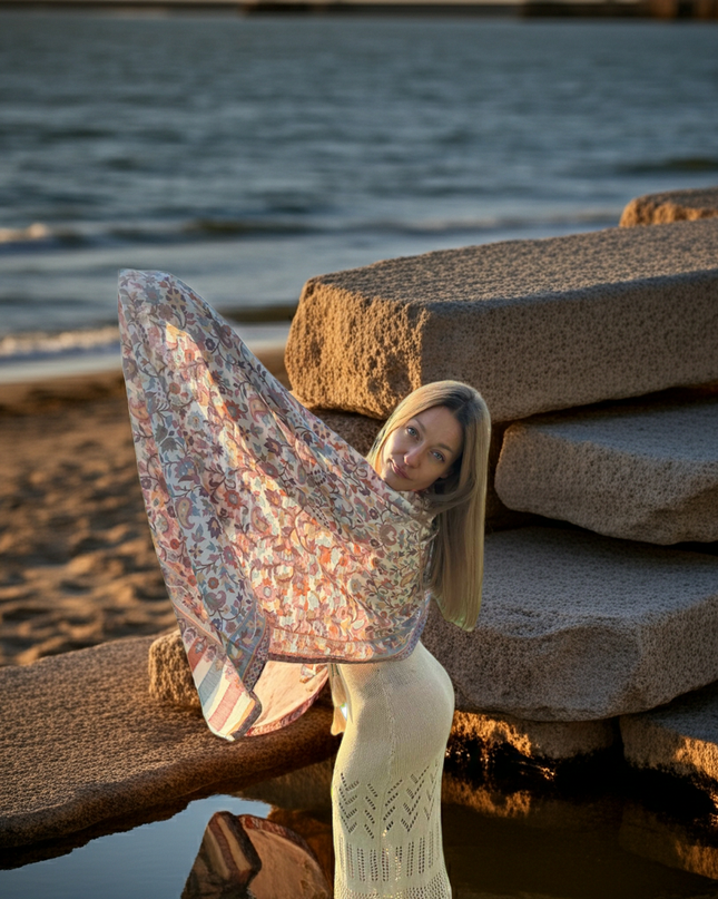 Szal "Kwiatowy Powiew Wiatru"