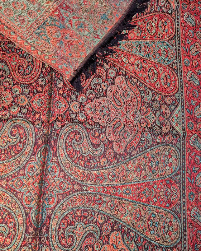 Chusta "Gwiezdny Pył" – bordowy granat z grą świateł (207x70 cm)