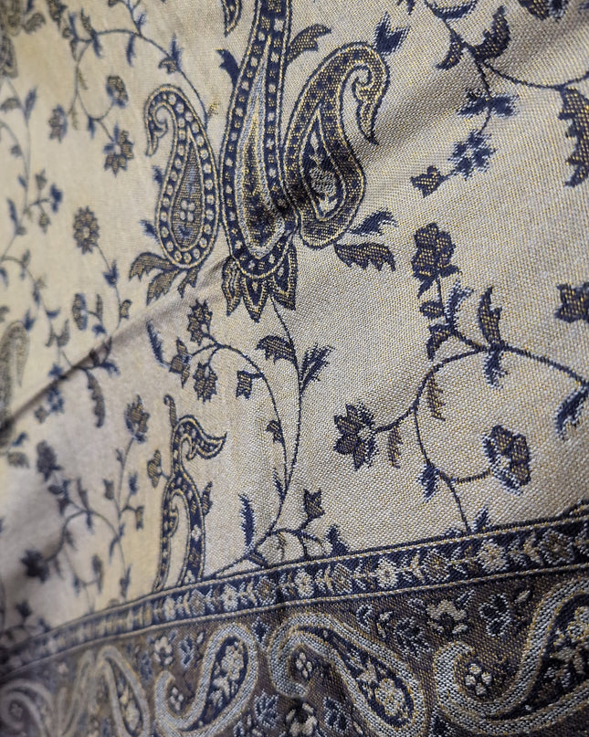 Chusta "Midnight gold" – królewski granat i złoto (210x70 cm)