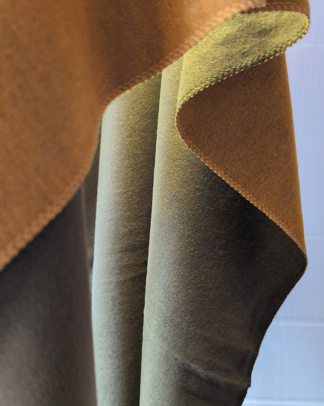 Szal "Golden Olive Duo" szlachetna zieleń i złocista ochra (175x64 cm)