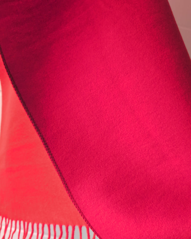 Szal "Berry Fusion Duo" w różu i czerwieni (175x64 cm)