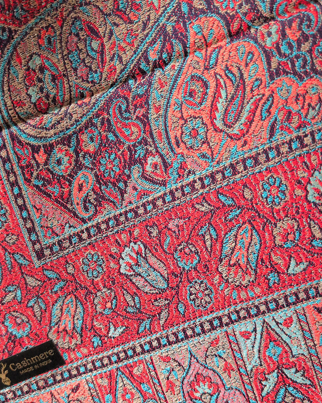 Chusta "Gwiezdny Pył" – bordowy granat z grą świateł (207x70 cm)