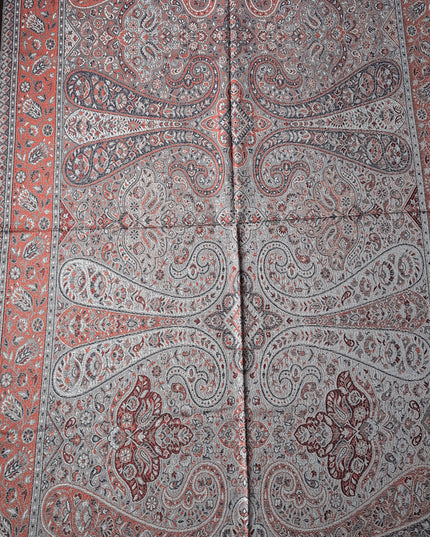Szal "Orange Amber" w Stylu Boho Silver (210x70cm)