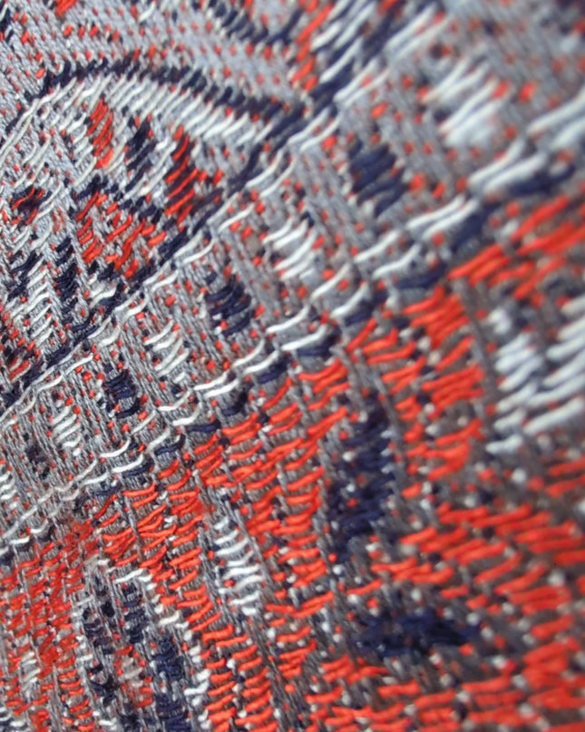 Szal "Orange Amber" w Stylu Boho Silver (210x70cm)