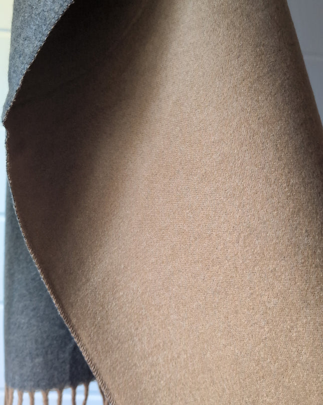 Szal "Sand & Slate Duo" beżowo-szara elegancja (175x64 cm)